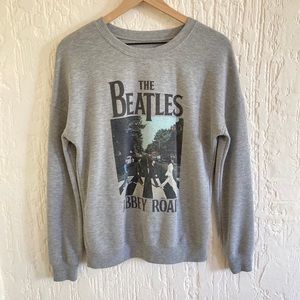 The Beatles Band Gray Pullover Sweatshirt Size Small